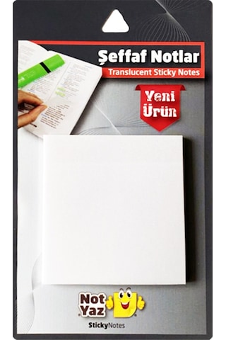 Notyaz Sn-8957 Şeffaf Post-it Ebat 70 x 75 MM 50 Yaprak