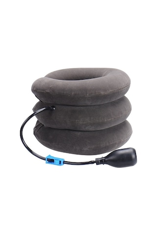 Didadodo Boyun Masajı Şişme Yaka, Baş Ağrısını Azaltır, Servikal Omurga Hafifliğini Sağlar Antrasit