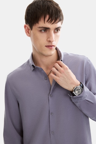 Backandbond Gri Normal Yaka Comfort Fit Casual Gömlek