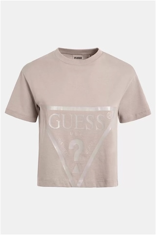 Guess Adele Crop Kadın Pembe T-shirt Pembe