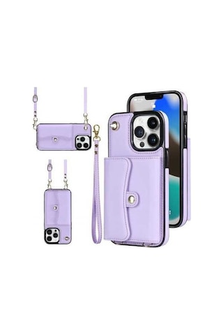 Bloomnest Cbtx İphone Uyumlu 13 Pro Rfıd Yuvası Korumalı Uzun Kordonlu Kasa Diğer