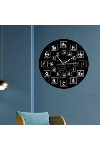 Homyl Oturma Odası, Okul, Ofis Için Sessiz Periyodik Tablo Siyah