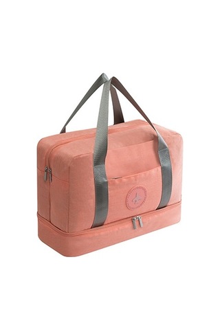 Su Geçirmez Büyük Kapasiteli Çift Katmanlı Plaj Çantası Taşınabilir Spor Çantaları Küp Çantalar Seyahat Çantaları Portakal Tozu Turuncu