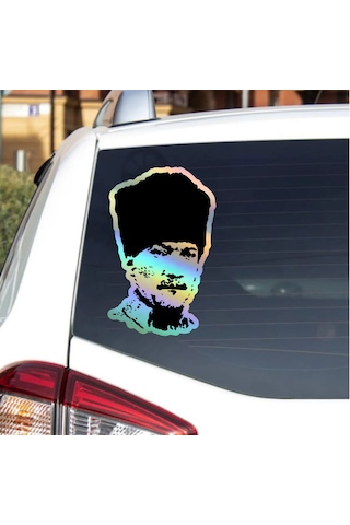 Mustafa Kemal Atatürk Sticker - Atatürk Silüet Sticker - 03006 40x25 Cm