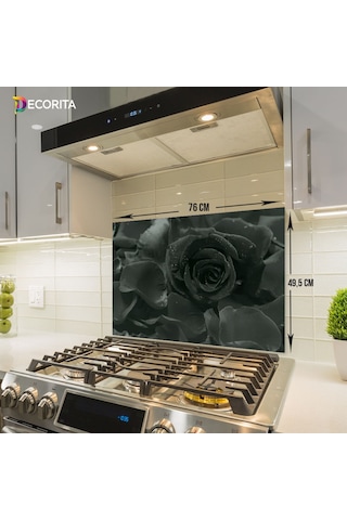 Decorıta Cam Ocak Arkası Koruyucu | Karagül Desen