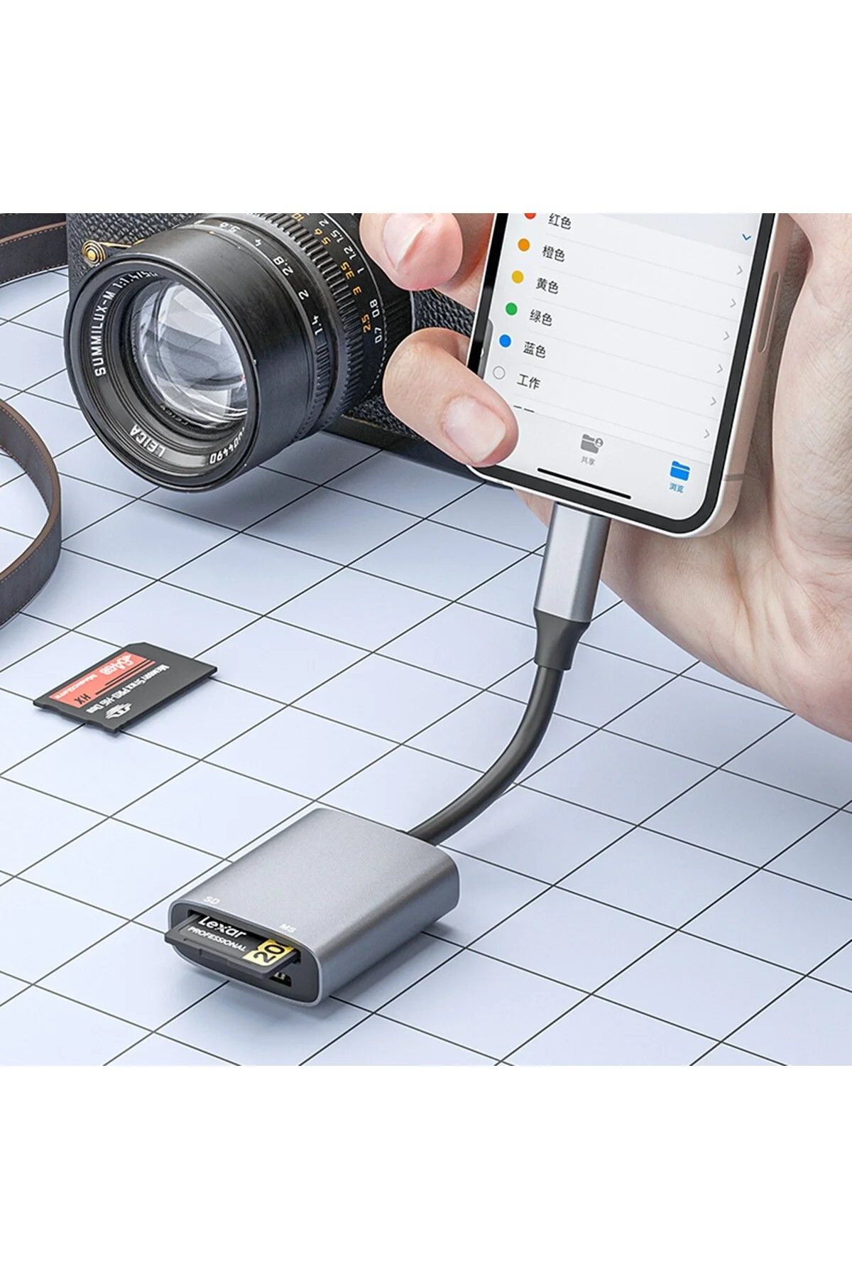 Mettzchrom Sony Hafıza Kart Okuyucu Lightning Hafıza Kart Okuyucu Memory Stick Pro Duo Sd Kart Apple Uyumlu iPhone