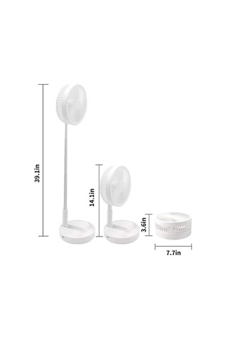 Teleskopik Fan Vantilatör 4 Modlu Şarjlı Katlanabilir Yükseltilebilir Taşınabilir Serinletici Portat