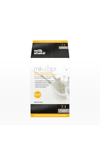 Milk Shake Milk Color Eko Kit Saç Boyası Orta Kumral Küllü - 7.1