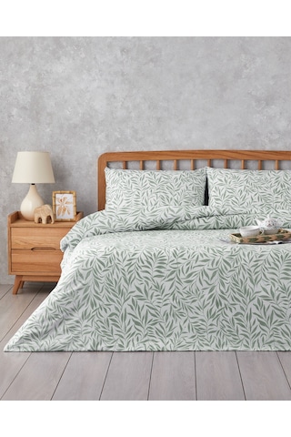 English Home Leaf Dream Kolay Ütülenir Tek Kişilik Çarşaflı Nevresim Takımı 160x220 Cm Yeşil Yeşil