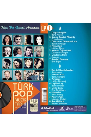 Türk Pop Müzik Tarihi 1960-70'lı Yıllar / Lp Vol.1 Renkli Plak