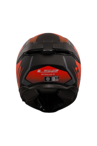 Ls2 Stream 2 Fury Siyah Vizör Kask Mat Siyah Gri Kırmızı