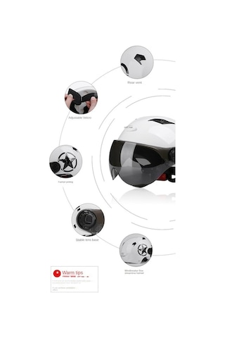 Douler Motosiklet Için Elektrikli Araç Kaskı Sarı