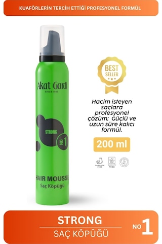 Akat Gardi Saç Köpüğü Strong No:1 Yeşil 200 Ml