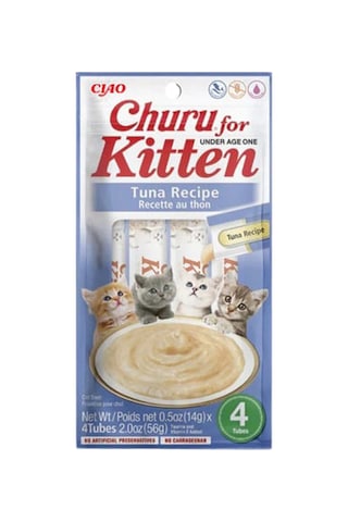 Ciao Churu Yavru Kediler İçin Tuna Balıklı Krema Ödül Maması