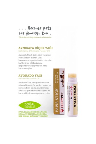 Cuppypet Evcil Hayvanlar İçin Pati Bakım Stick 5 ML