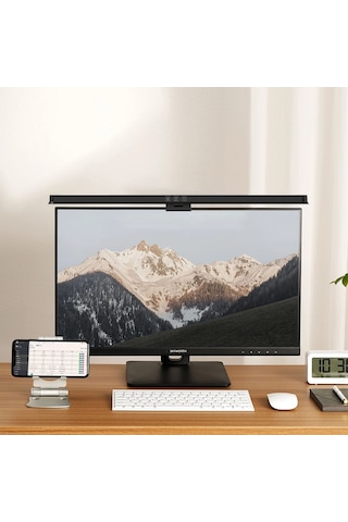 Göz Dostu Monitör Üstü Led Aydınlatma Asimetrik Optik 3 Renk Işık Ayarlanabilir Parlaklık 61 Cm