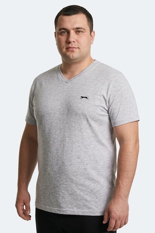 Slazenger Rıvaldo Jmb Erkek Büyük Beden Gri Tişört