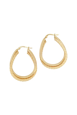 Altın Nesil - 14 Ayar Altın Parlak Kumlu Bombeli Küpe Altın - Beyaz Altın