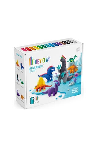 Hey Clay Hava İle Kuruyan Kil 15'li Kutu - Mega Dinozorlar
