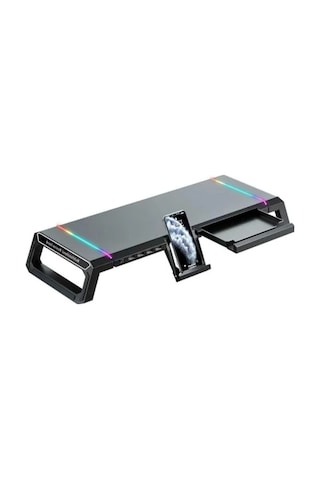 Katlanabilir Masaüstü Monitör Standı, Rgb Aydınlatmalı