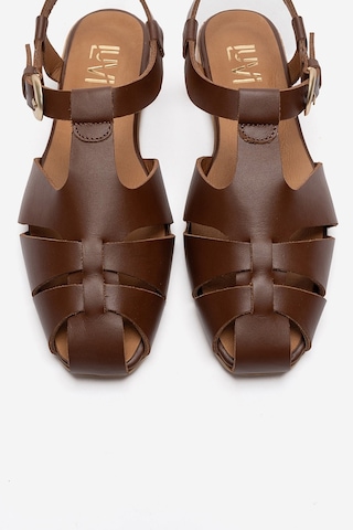 Luvi Shoes Jandor Kahverengi Hakiki Deri Kadın Sandalet
