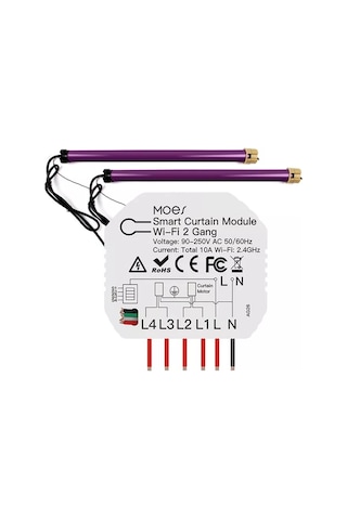 Tuya Destekli Wifi Akıllı 2 Kanallı Panjur Stor Anahtarı