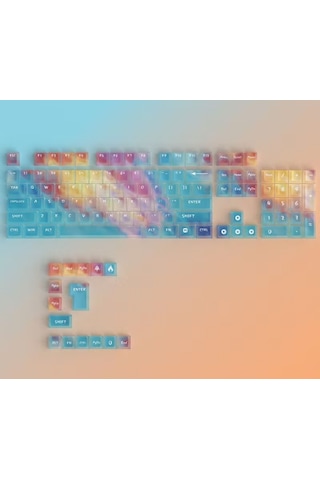 Nebula Bulutu Keycaps Renkli Sisli Mekanik Rgb Klavye Tuş Takımı Kırmızı