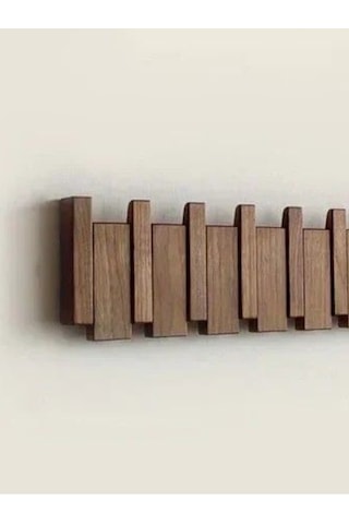 Duvar Tipi Modern Ahşap Portmanto Askılık