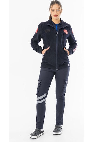 112 Acil Tıp Teknisyeni Fermuarlı Polar Ceket Unisex Att006 Lacivert