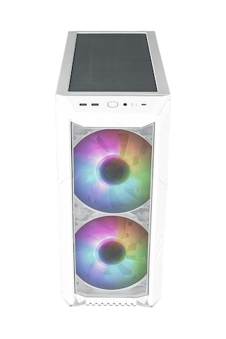 Cooler Master ARGB H500 WGNN S00 Temperli Cam USB-C 3.2 Mid Tower Kasa Beyaz