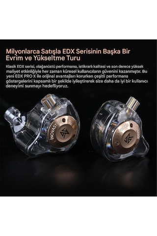 Kz Edx Pro X 1dd 10mm Kulak Içi Kulaklık Mikrofonlu Ve Type C Dönüştücü Kablo EDX Pro X