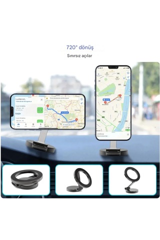Mıknatıslı Katlanır Manyetik Araba İçi Magsafe Cep Telefonu Tut