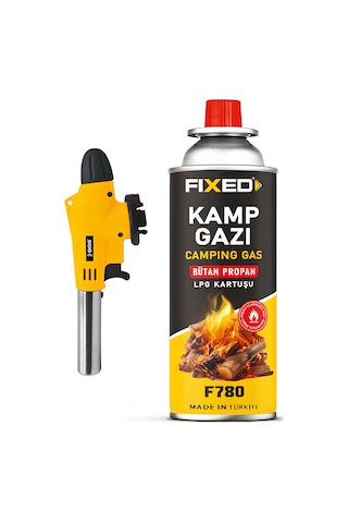 Fixonic Sgs782 Kamp Pürmüz Gaz Seti Pürmüz Başlığı+kamp Gazı Sarı - Siyah