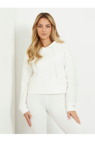 Guess New Alisa Kadın Aktif Scuba Kadın Sweatshirt V2yq08k7uw2 Ekru
