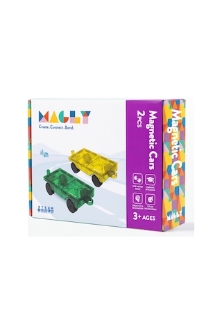 Magly Magnetic Cars Manyetik Araç Oyun Seti - Manyetik Yapı Blokları Araba Eklentisi