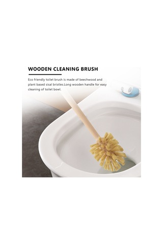 2 Paket Kayın Ağacından Yapılmış Ahşap Tuvalet Fırçası, 360 Temizleme Gücü Ahşap Rengi