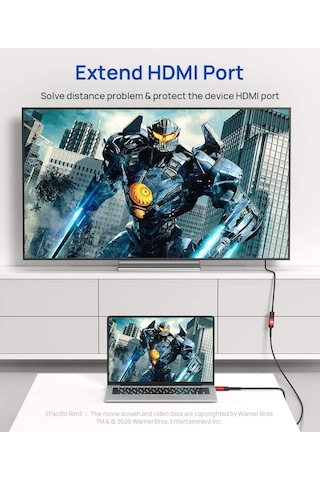 Jsaux Hdmı Uhd Uzatma Kablosu 4k 60hz Yüksek Hızlı Hdmı Uzatma Kablosu Adaptör Konektörü Hdr Hdcp 2.2 , Roku Tv Streaming Stick, Bluray Player, Hdtv, Laptop Ve Pc İle Uyumlu Cv0018