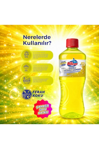 Nilem Sihirli Klozet Uzmanı Çamaşır Suyu Katkılı 1 L