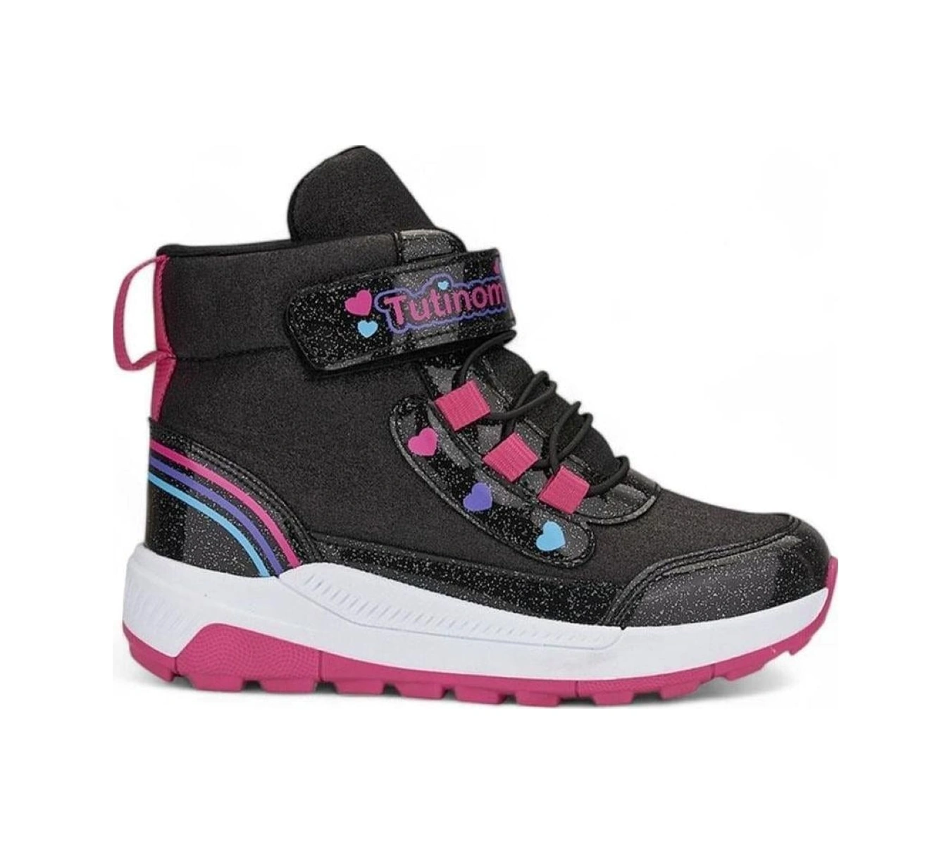 138 Kız Çocuk Okul Öncesi Bot Siyah/fuşya