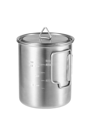 Neevoyu Tomshoo Paslanmaz Çelik 750ml Kamp Bardağı - Katlanabilir Kulplu Ve Ölçekli Diğer