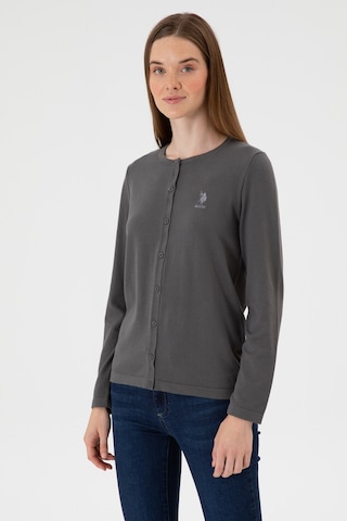 U.s. Polo Assn. Kadın Gri Hırka Triko 50313624-vr024 Gri