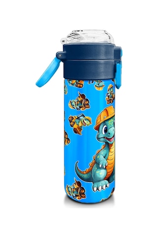Coral High Kids Mavi Dinozor Desenli Pipetli Ve Direkt İçim Çelik Termos 500 Ml 31799 Yeşil