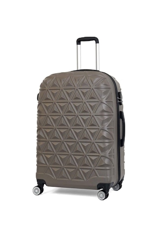 Reymond Luggage Piramit Desen ABS Seyahat Valizi, Canyon Serisi, Taş - Büyük Boy