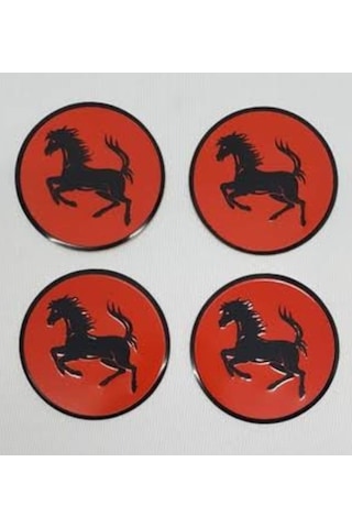 Jant Göbeği Arma Ferrari Tofaş Alüminyum Yapıştırma Logo 60 Mm
