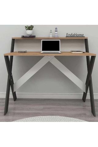 Reyo Home Enda X Ayaklı Ders Çalışma Masası 50x90cm Antrasit-çam Antrasit - Çam