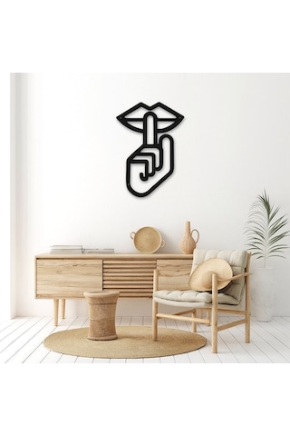 Sessizlik Temalı Lazer Kesim Duvar Dekoru İç Dekorasyon