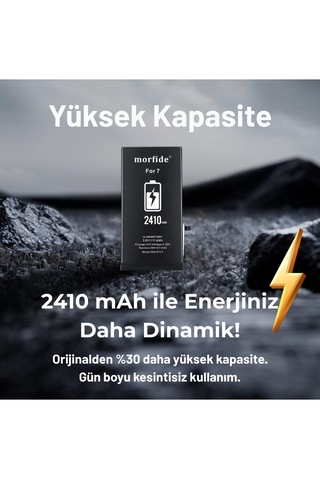 Morfide Apple Uyumlu iPhone 7 2410mah Yüksek Kapasiteli Batarya