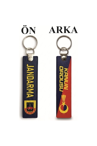 Tpu Çift Taraflı Anahtarlık -jandarma Çok Renkli