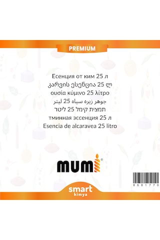 Premium Frenk Kimyonu Mum Esansı 25 Litre Şeffaf