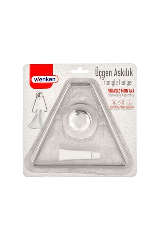 Wenken Vidasız Ultra Güçlü Yapıştırma Lüks Krom Üçgen Havlu Askıl Krom
